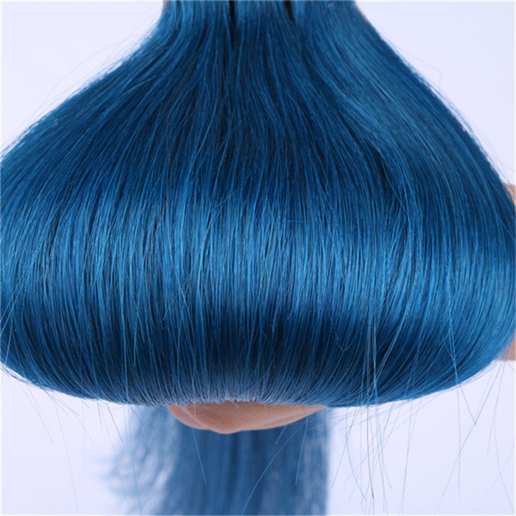 Blue color Straight Virgin human hair tape ins, all length, all color available h41